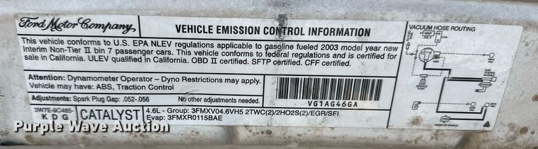 image for item ER8634 2003 Ford Crown Victoria Police Interceptor 