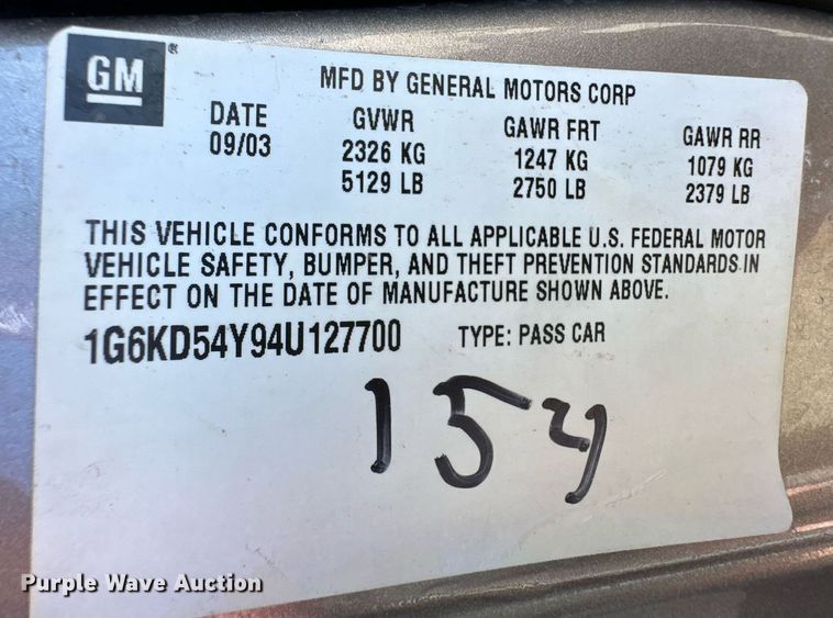 image for item ER8637 2004 Cadillac DeVille 