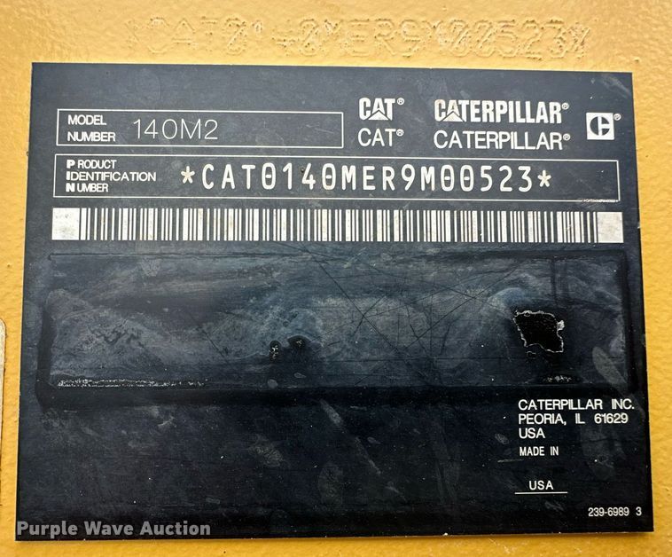 image for item ER8686 2014 Caterpillar 140M2 VHP motor grader