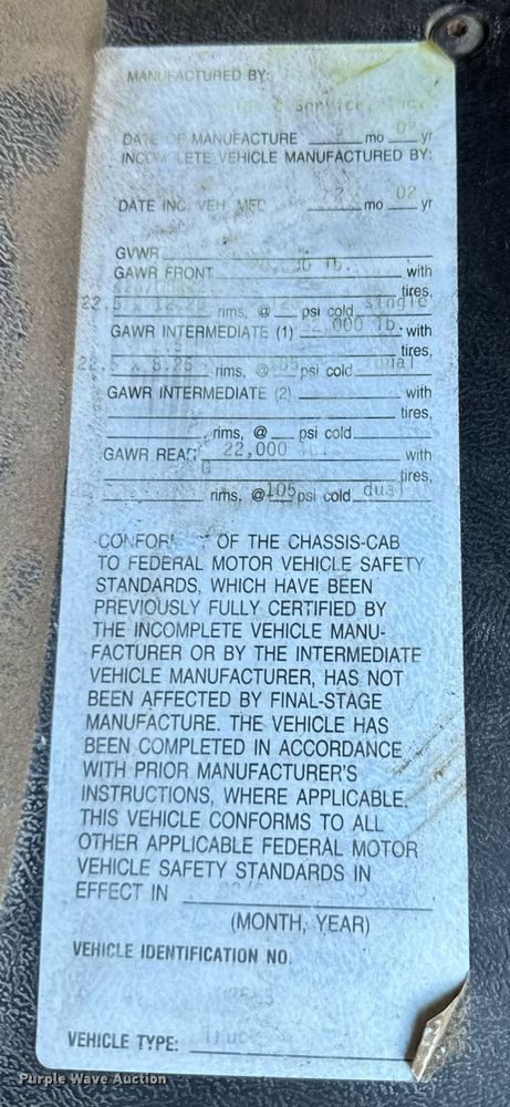 image for item LH9439 2003 Mack CV713 dump truck