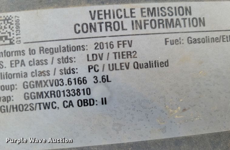 image for item NB9767 2016 Chevrolet Impala Limited 