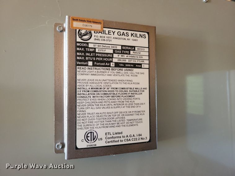 image for item NB9792 Bailey Gas Kilns  STSH Deluxe 34/22 kiln