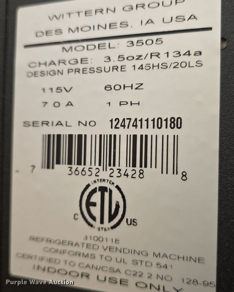 image for item NI9383 (2) vending machines