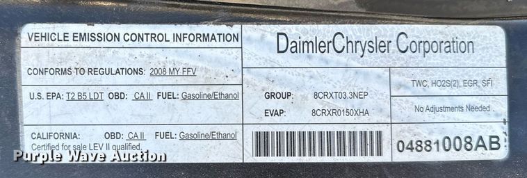 image for item NN9522 2008 Dodge Grand Caravan SE van