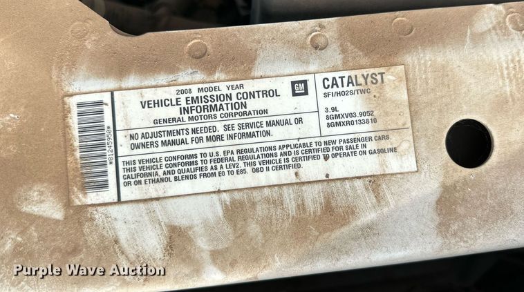 image for item NQ9129 2008 Chevrolet Impala Police 