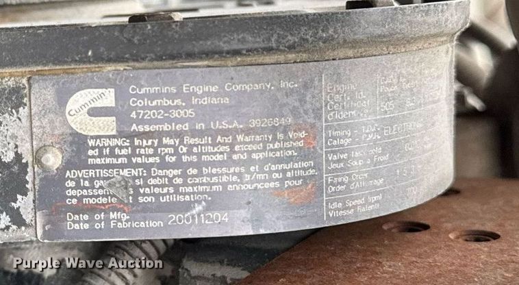 image for item DH9249 2002 Freightliner FL70 tank truck