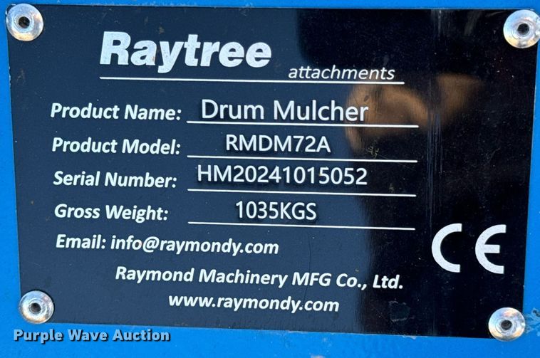 image for item DO0098 Raytree RMDM72A skid steer mulcher