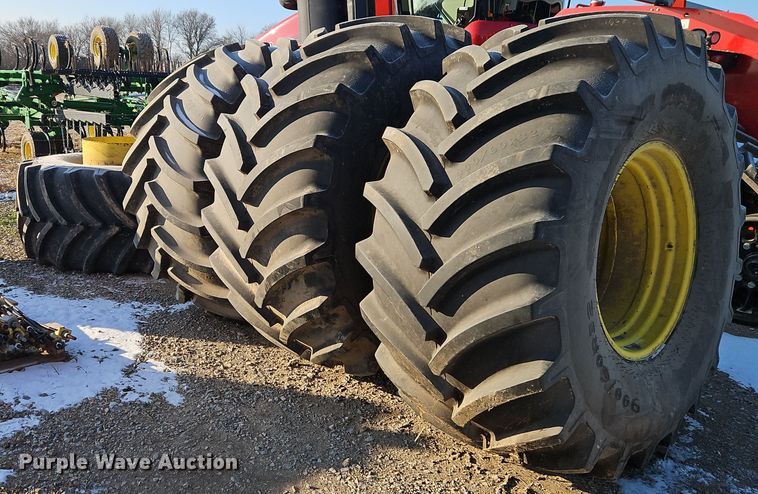 image for item DT7590 (4) Goodyear Optitrac DT830 900/60R32 dual tires and wheels