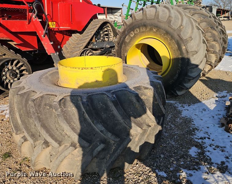 image for item DT7590 (4) Goodyear Optitrac DT830 900/60R32 dual tires and wheels