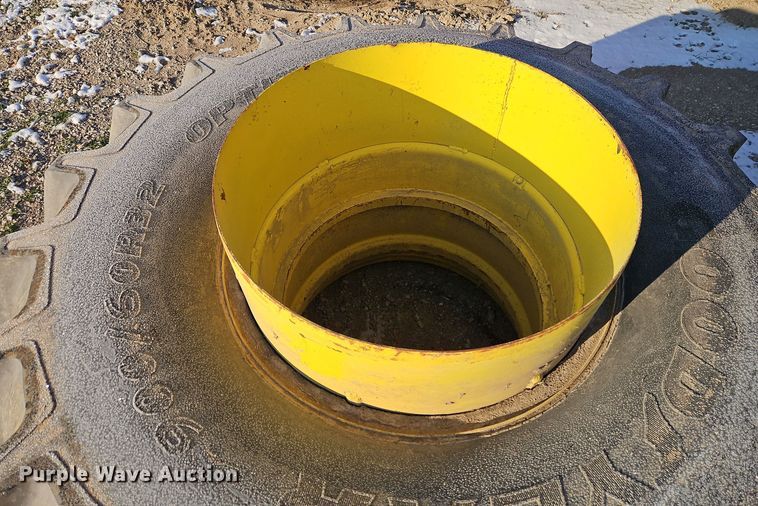 image for item DT7590 (4) Goodyear Optitrac DT830 900/60R32 dual tires and wheels