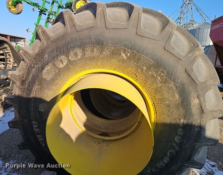 image for item DT7590 (4) Goodyear Optitrac DT830 900/60R32 dual tires and wheels