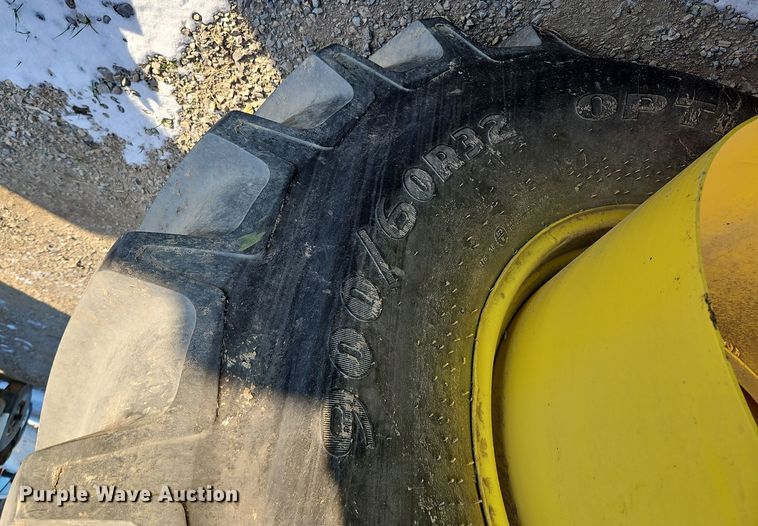 image for item DT7590 (4) Goodyear Optitrac DT830 900/60R32 dual tires and wheels