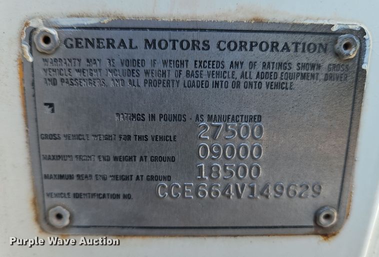 image for item DT7592 1974 Chevrolet C65 fertilizer delivery truck