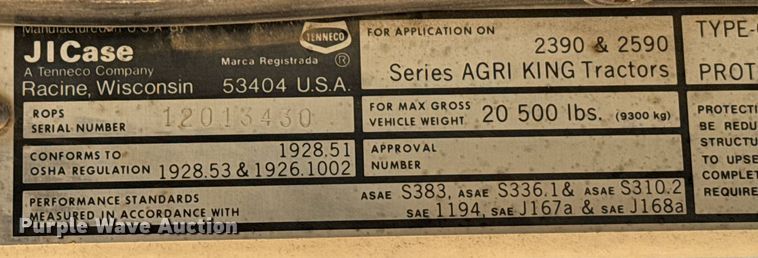 image for item DV2853 1979 Case 2390 tractor