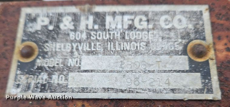 image for item EC3965 P&H MFG 2802-T nurse tank trailer