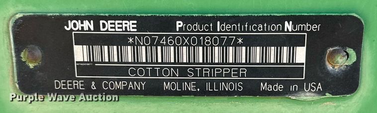 image for item EJ3438 2005 John Deere 7460 cotton stripper