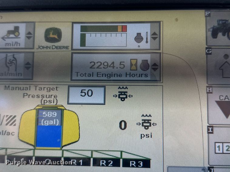 image for item EJ3450 2012 John Deere 4830 sprayer