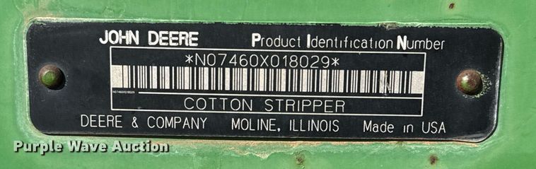 image for item EJ3452 2005 John Deere 7460 cotton stripper