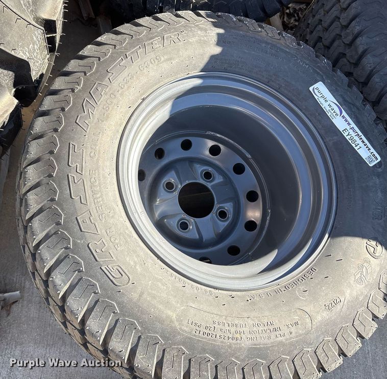 image for item EY9841 (4) Grass Master 25x12.00-12 NHS turf tires and wheels