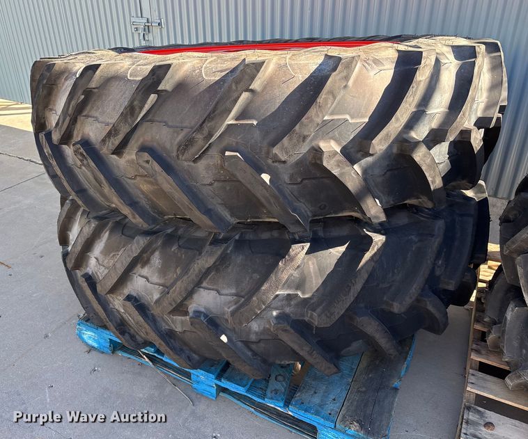 image for item EY9854 (2) Michelin 480/80R42 tractor tires and wheels