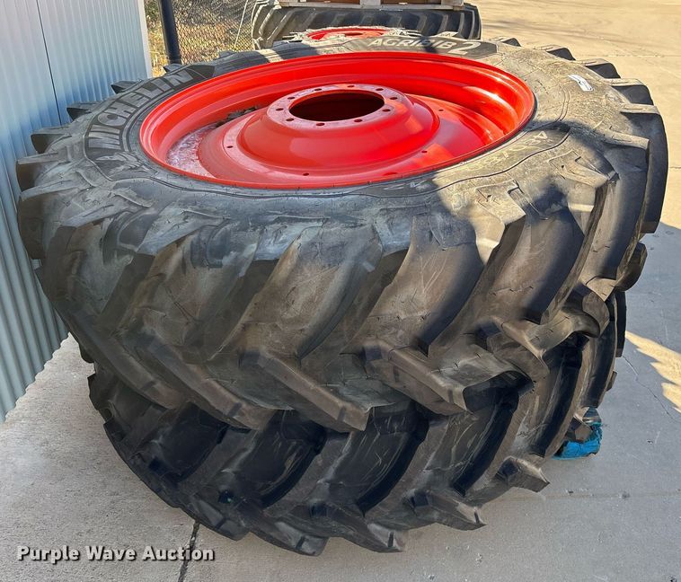 image for item EY9854 (2) Michelin 480/80R42 tractor tires and wheels