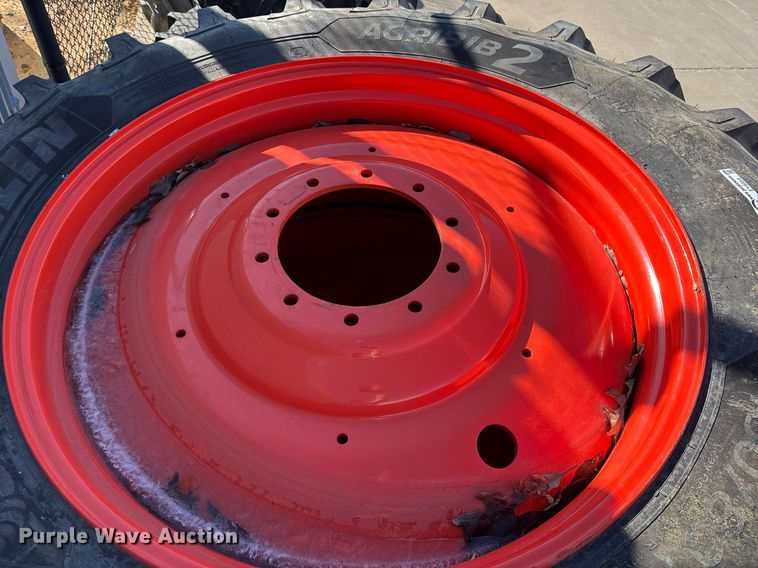 image for item EY9854 (2) Michelin 480/80R42 tractor tires and wheels