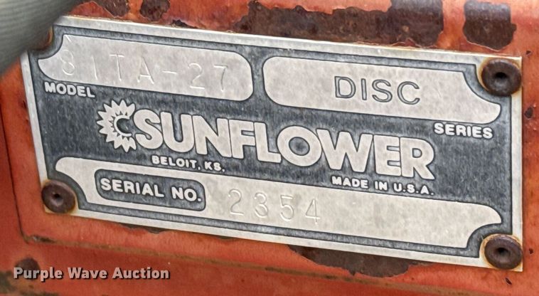 image for item NN9528 Sunflower 81TA-27 double off-set disk