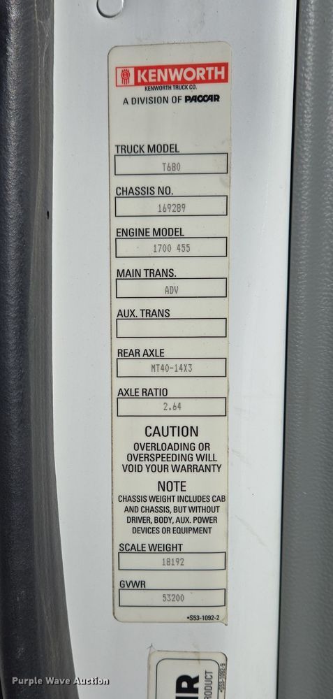 image for item DH9782 2017 Kenworth T680 semi truck