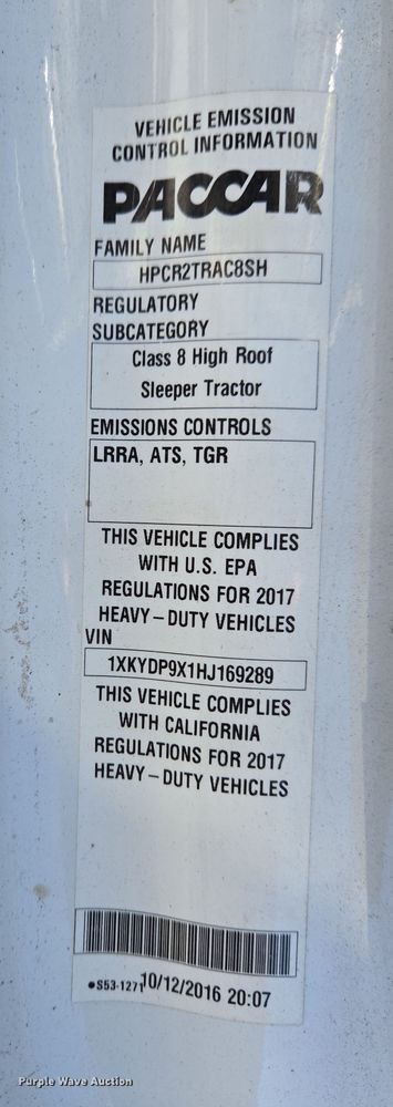 image for item DH9782 2017 Kenworth T680 semi truck