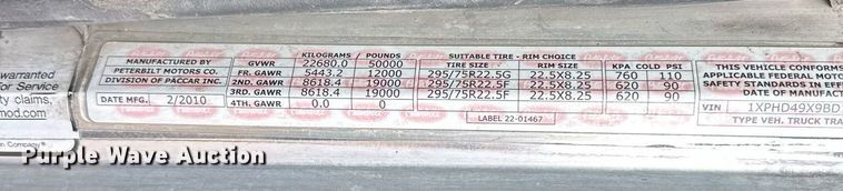 image for item DP6109 2011 Peterbilt 386 semi truck