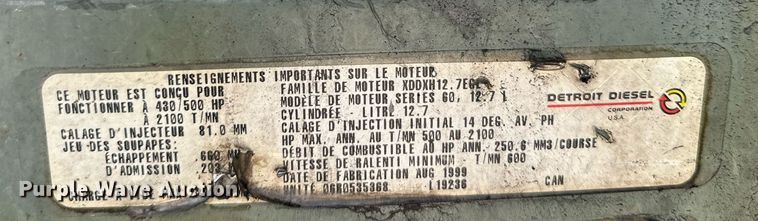 image for item DP6110 2000 Kenworth T800 semi truck