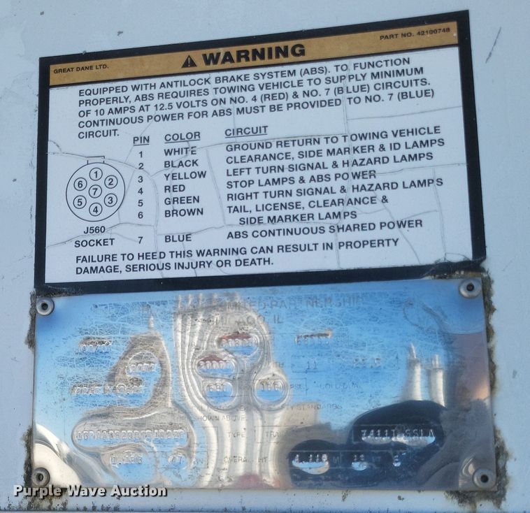 image for item DS5204 2005 Great Dane 7411T-SSLA dry van trailer