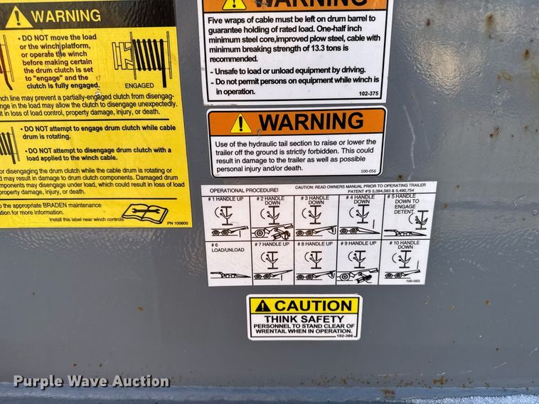 image for item DW2483 2013 Trail-eze TE70HT drop deck hydraulic tail equipment trailer