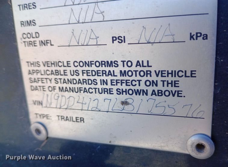 image for item EO0509 2020 Neville Built drop deck equipment trailer