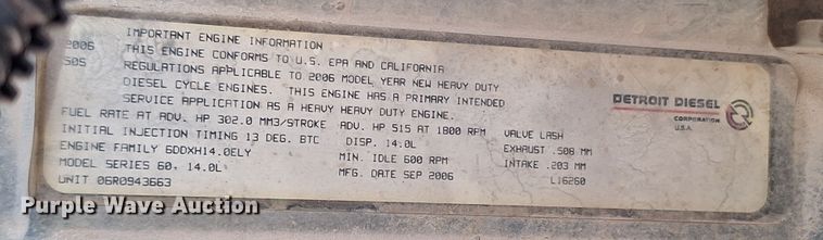 image for item EQ2312 2007 Sterling A-Line semi truck