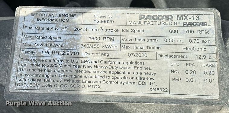 image for item ER4858 2021 Kenworth T680 semi truck