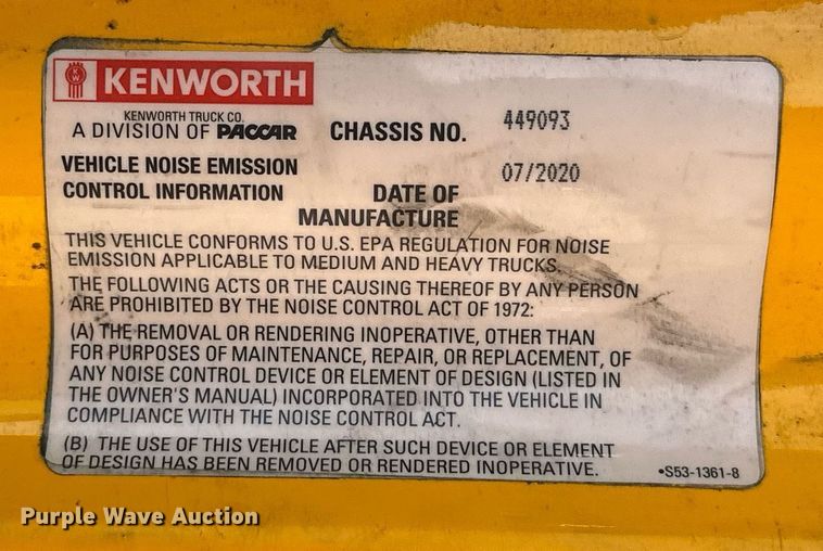 image for item ER4858 2021 Kenworth T680 semi truck