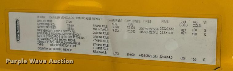 image for item ER4860 2021 Freightliner Cascadia 126 semi truck