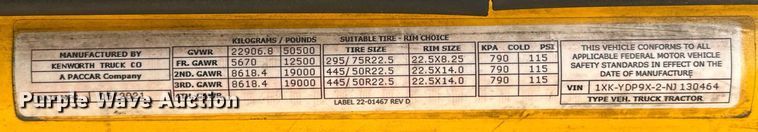 image for item ER4862 2022 Kenworth T680 semi truck