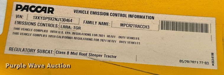 image for item ER4862 2022 Kenworth T680 semi truck