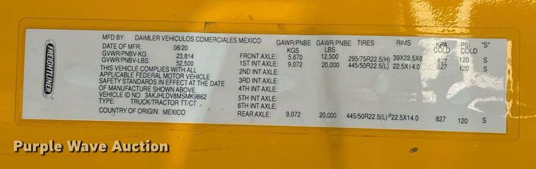 image for item ER4867 2021 Freightliner Cascadia 126 semi truck