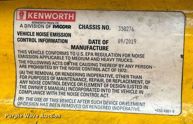 image for item ER4870 2020 Kenworth T680 semi truck