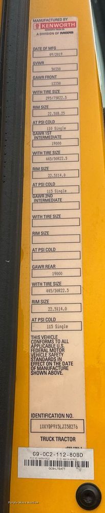 image for item ER4870 2020 Kenworth T680 semi truck