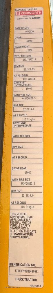 image for item ER4871 2021 Kenworth T680 semi truck