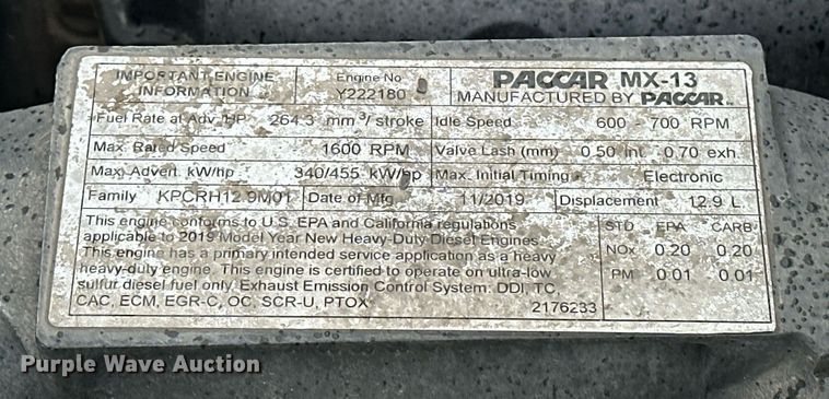 image for item ER4872 2020 Kenworth T680 semi truck