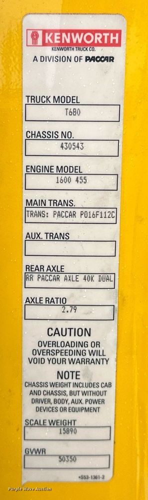 image for item ER4872 2020 Kenworth T680 semi truck