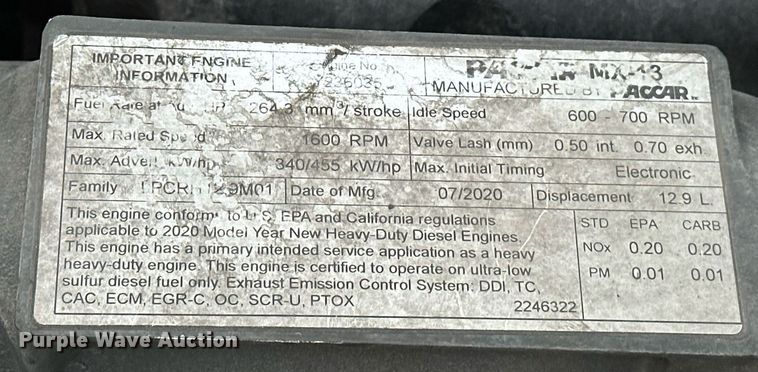 image for item ER4873 2021 Kenworth T680 semi truck