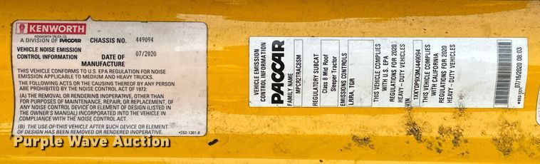 image for item ER4873 2021 Kenworth T680 semi truck