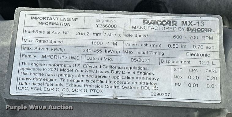 image for item ER4876 2022 Kenworth T680 semi truck