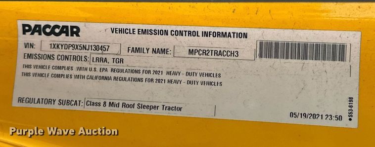 image for item ER4876 2022 Kenworth T680 semi truck